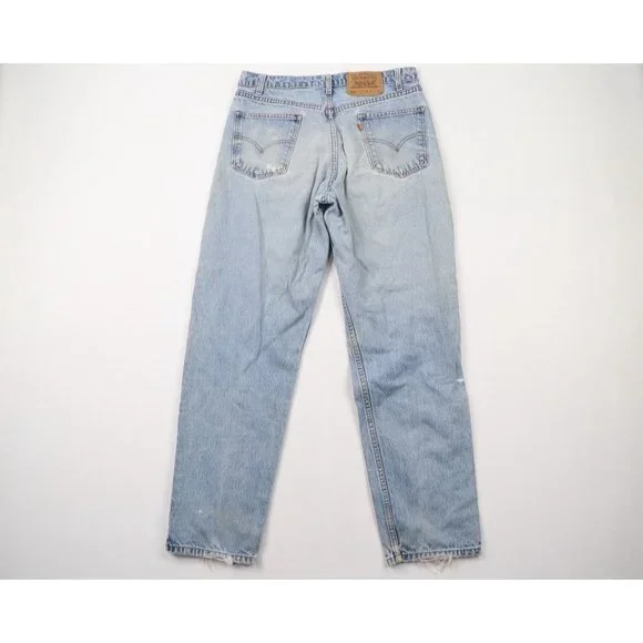 Vintage 90s Levis 550 Orange Tab Mens 32x32 Thrashed Relaxed Fit Denim Jeans
